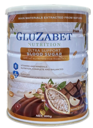 Sữa tiểu đường Gluzabet vị cacao