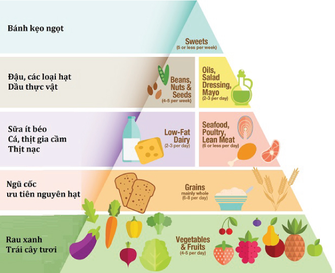 Tháp dinh dưỡng cho người bệnh tiểu đường